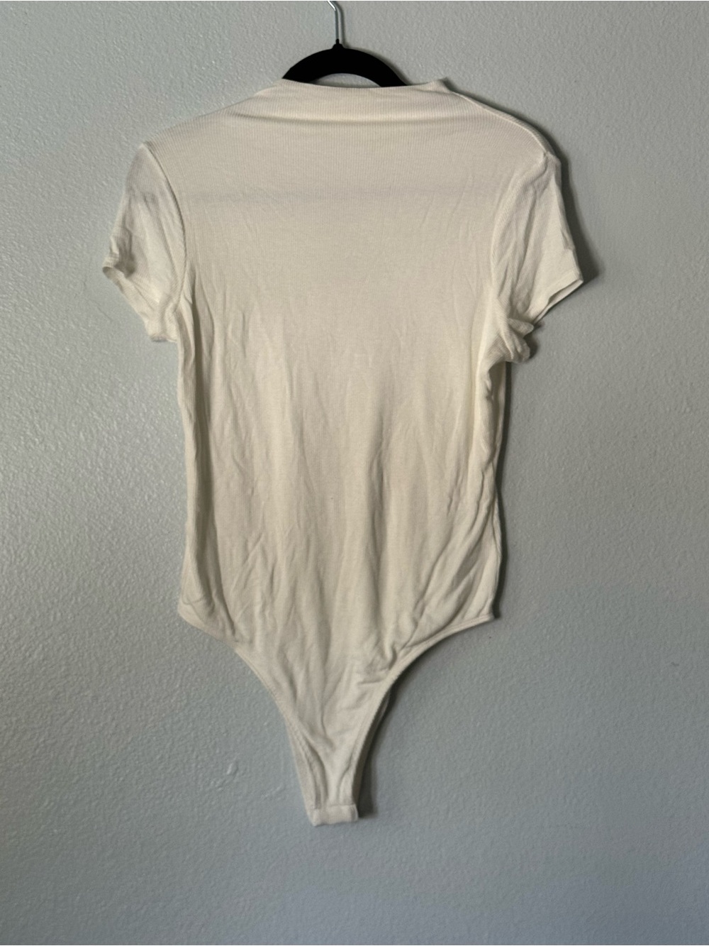 Tj Maxx Ribbed  Basic Bodysuit – Cream/Ivory, Size Large